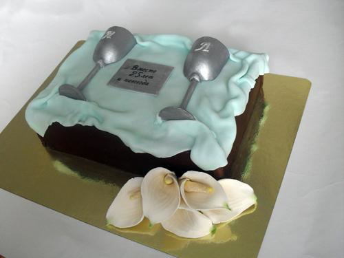 Торт на алюминиевую свадьбу 2