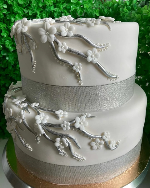 Торт на алюминиевую свадьбу 4