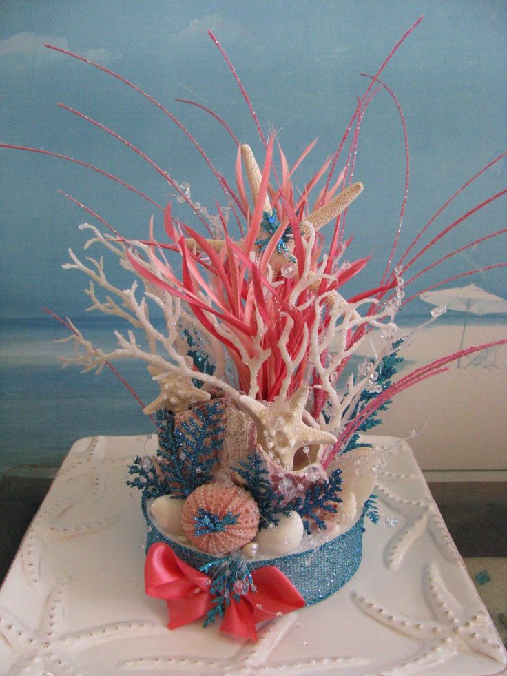 торт на коралловую свадьбу 1