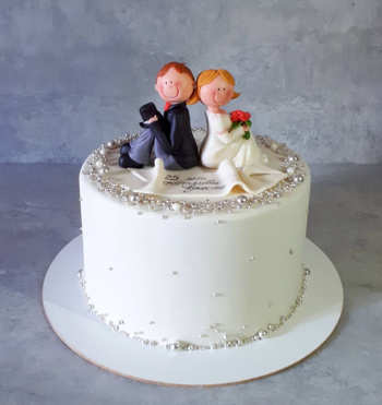 торт на серебряную свадьбу 25 лет в браке 3