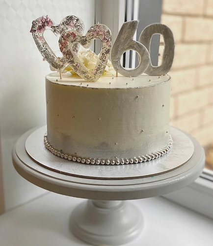 Торт на бриллиантовую свадьбу 60-летие брака 3