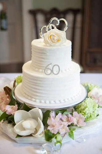 Торт на бриллиантовую свадьбу 60-летие брака 5