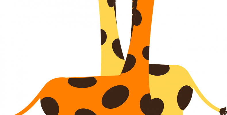 Жираф. Картинки для детей, трафареты